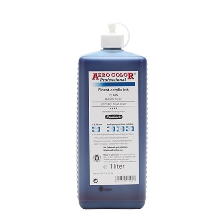 Schmincke Aero Color Akrilik Mürekkep 1000 ml 405 Primary Blue Cyan
