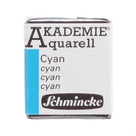 Schmincke Akademie Aquarell Yarım Tablet Sulu Boya 448 Cyan