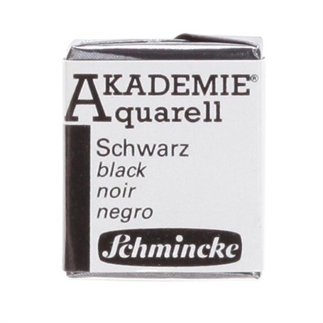 Schmincke Akademie Aquarell Yarım Tablet Sulu Boya 782 Black
