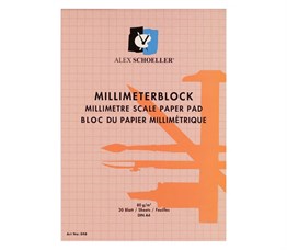 Alex Schoeller Milimetrik Blok Kırmızı A4