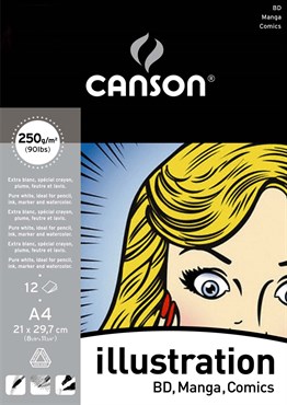 Canson Manga ve İllüstrasyon Defteri 250 Gr A4 12 Sayfa