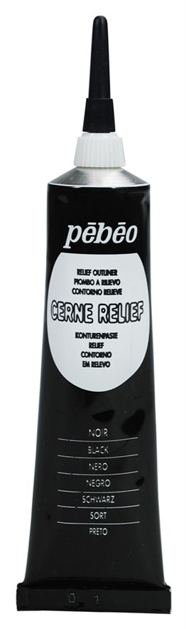 Pebeo Vitrea Cam Kontürü 20 ml Black (Siyah)