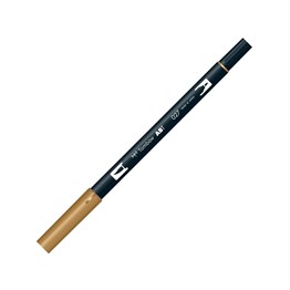 Tombow Dual Brush Pen Grafik Çizim Kalemi 027 Dark Ochre