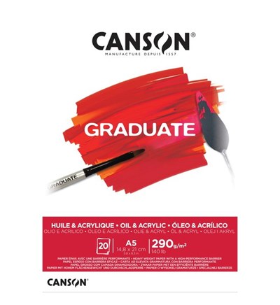 Canson Graduate Akrilik ve Yağlı Boya Defteri A5 290 gr. 20 sayfa