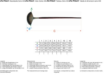 Da Vinci Porsuk Kılı Yelpaze Kaynaştırma Fırçası Seri 408 No:4