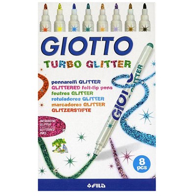 Giotto Turbo Glitter Keçeli Kalem 8li