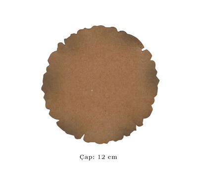 Tezhip ve Minyatür Kağıdı Açık Kahve, Muhallebi (Nişasta) Aharlı Yuvarlak 12 cm