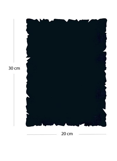 Tezhip ve Minyatür Kağıdı Siyah, Muhallebi (Nişasta) Aharlı Dikdörtgen 30-20 cm