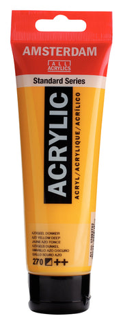 Talens Amsterdam Standard Acrylic Paint 120 ml 270 Azo Yellow Deep