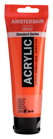 Talens Amsterdam Standard Acrylic Paint 120 ml 311 Vermilion