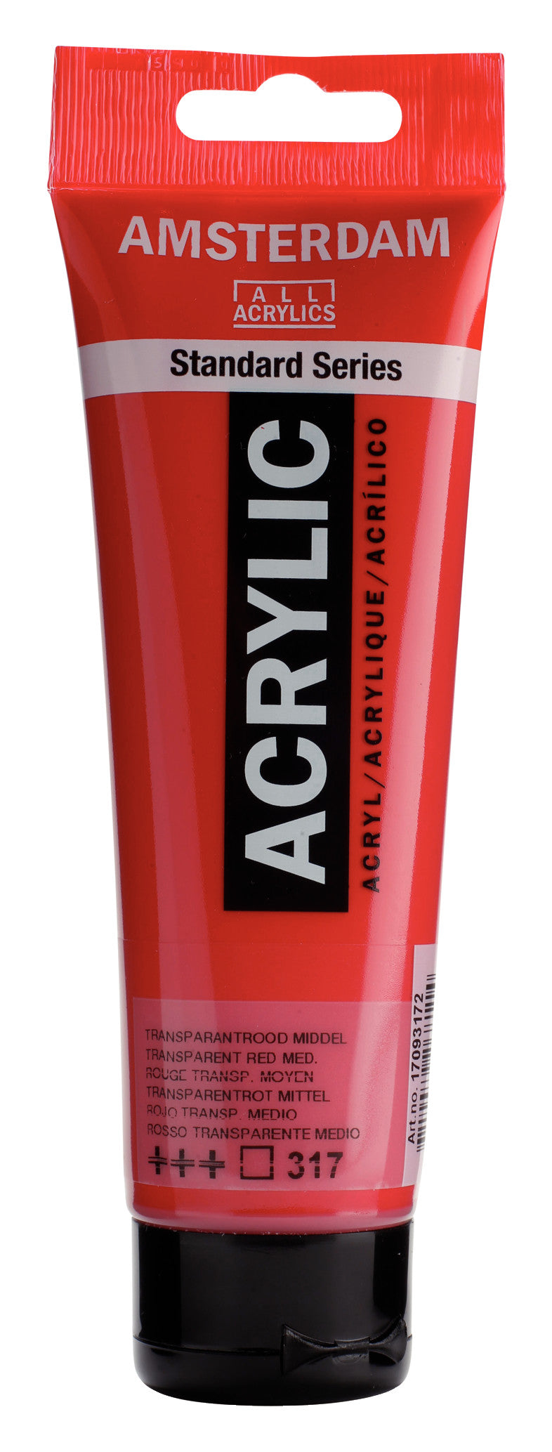 Talens Amsterdam Standard Akrilik Boya 120 ml 317 Transparent Red Medium