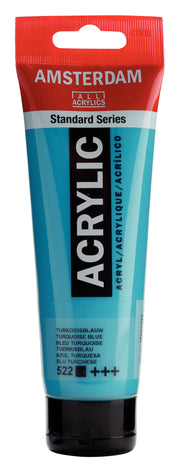 Talens Amsterdam Standard Acrylic Paint 120 ml 522 Turquoise Blue
