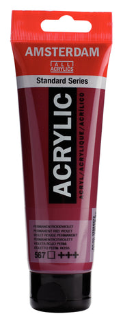 Talens Amsterdam Standard Acrylic Paint 120 ml 567 Permanent Red Violet