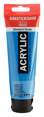 Talens Amsterdam Standard Acrylic Paint 120 ml 572 Primary Cyan