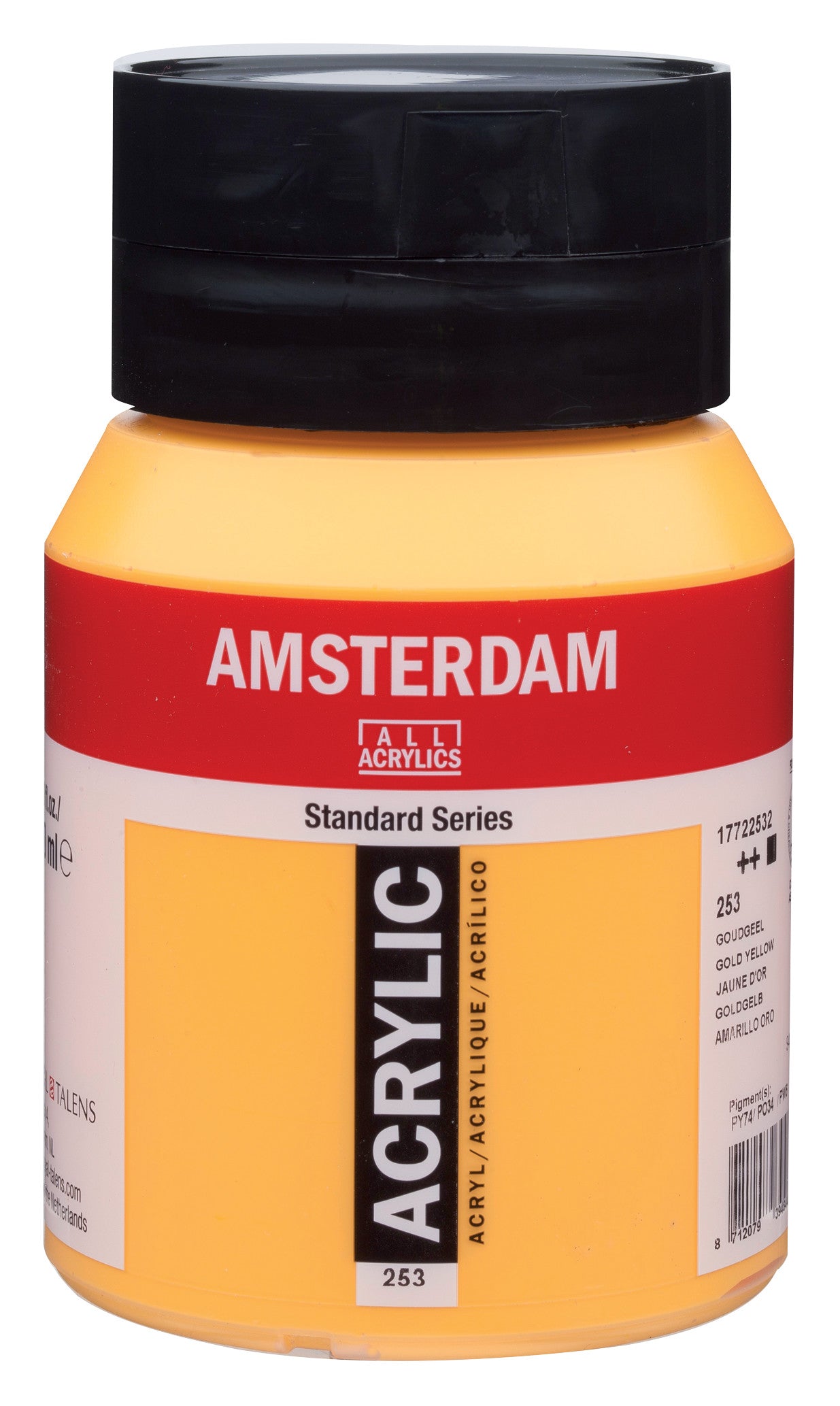 Talens Amsterdam Acrylic Paint 500 ml 253 Gold Yellow