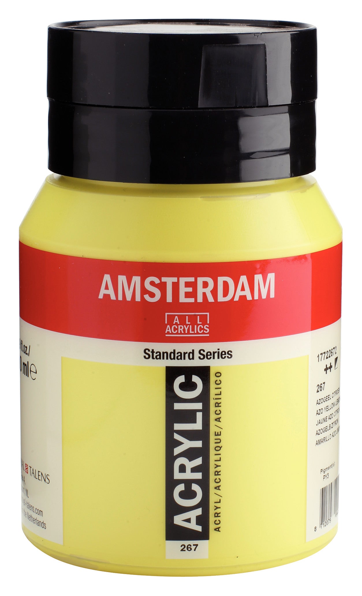 Talens Amsterdam Acrylic Paint 500 ml 267 Azo Yellow Lemon