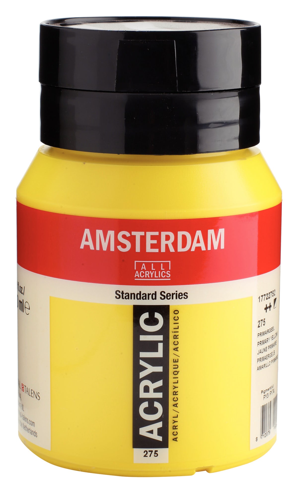 Talens Amsterdam Standard Acrylic Paint 500 ml 275 Primary Yellow
