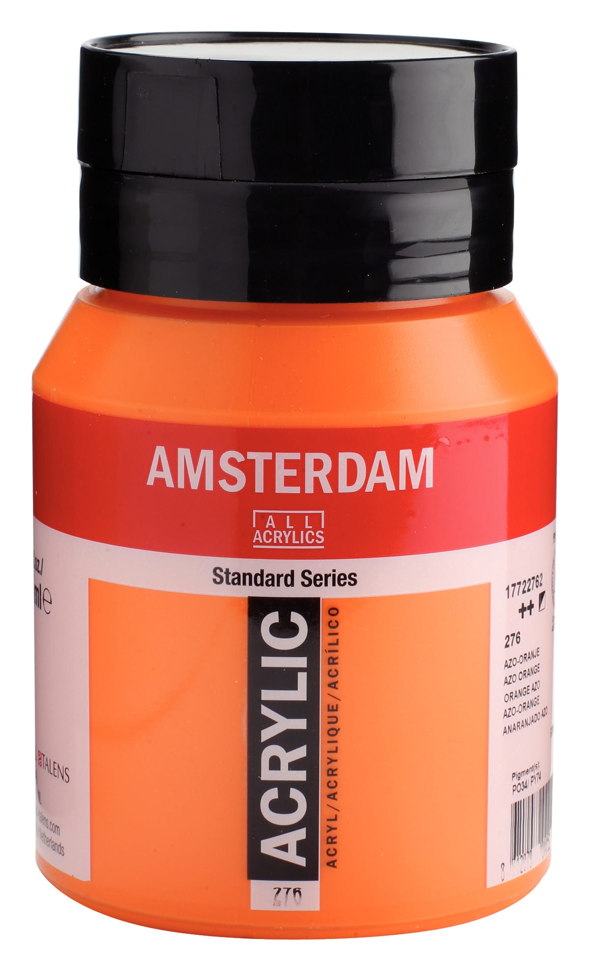 Talens Amsterdam Standard Acrylic Paint 500 ml 276 Azo Orange