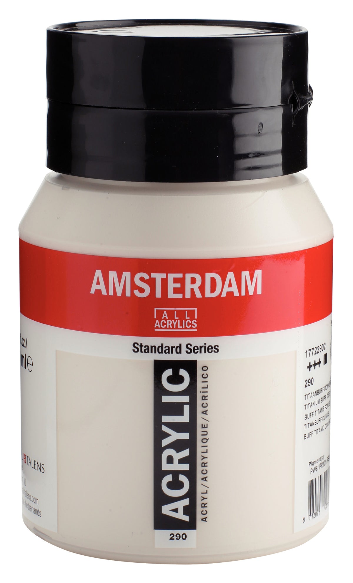 Talens Amsterdam Standard Acrylic Paint 500 ml 290 Titanium Buff Deep