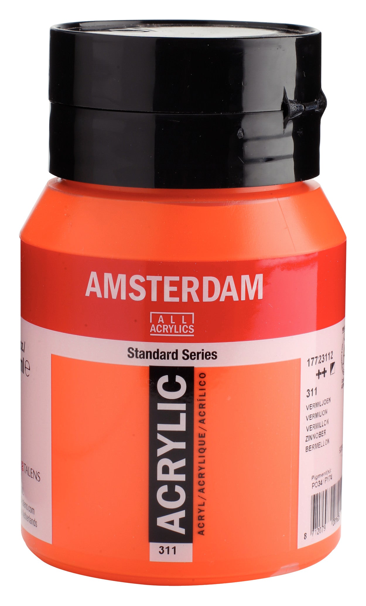Talens Amsterdam Acrylic Paint 500 ml 311 Vermilion