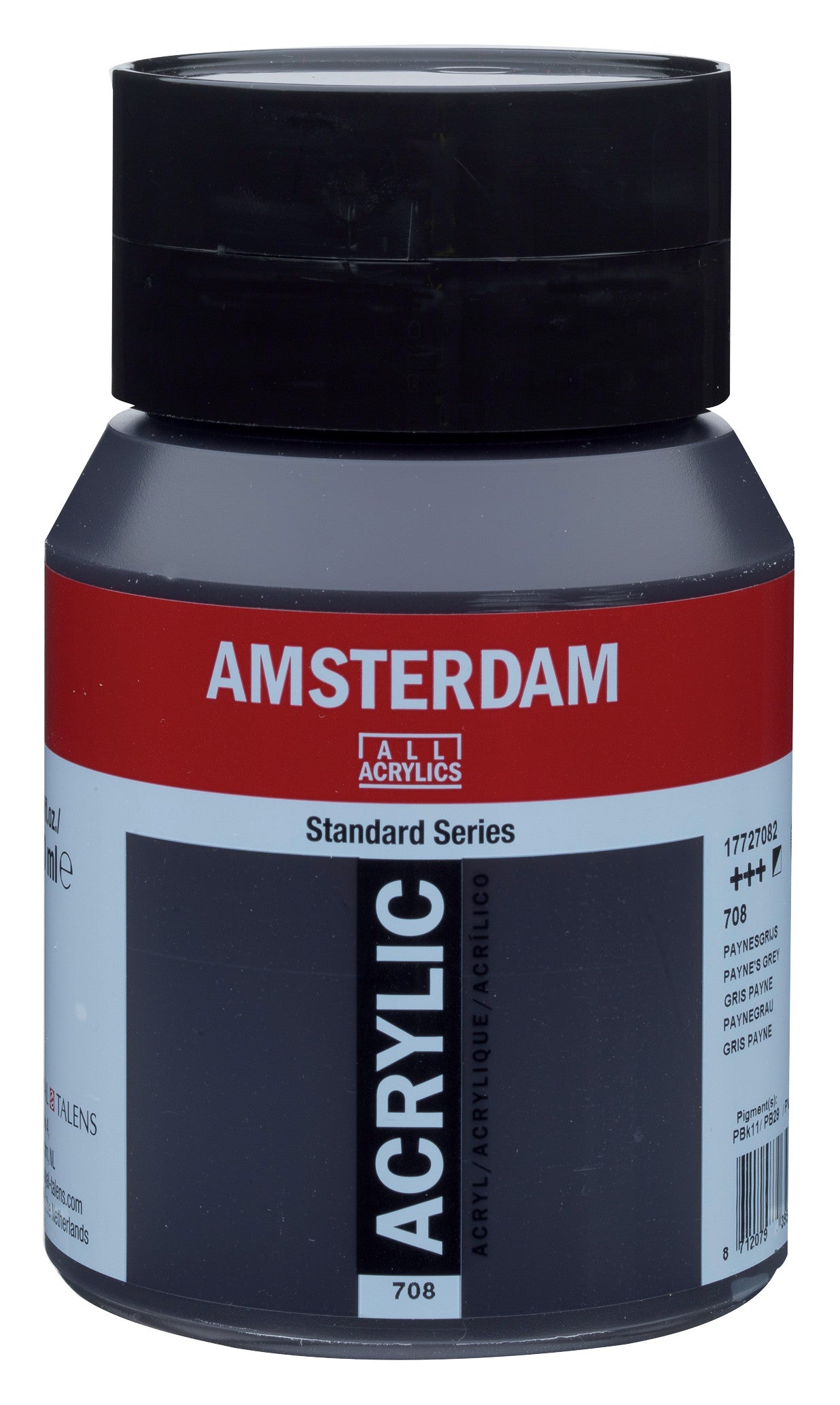 Talens Amsterdam Standard Acrylic Paint 500 ml 708 Paynes Gray
