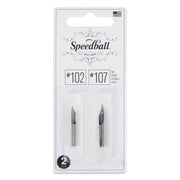 Speedball Kaligrafi Ucu No:102 Crow Quill ve No:107 Hawk Quill 2'li Paket