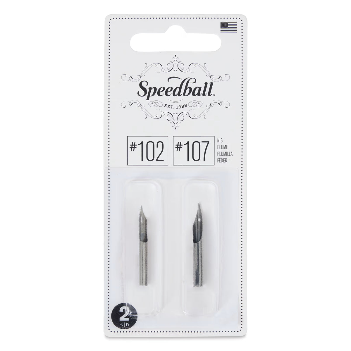 Speedball Kaligrafi Ucu No:102 Crow Quill ve No:107 Hawk Quill 2'li Paket