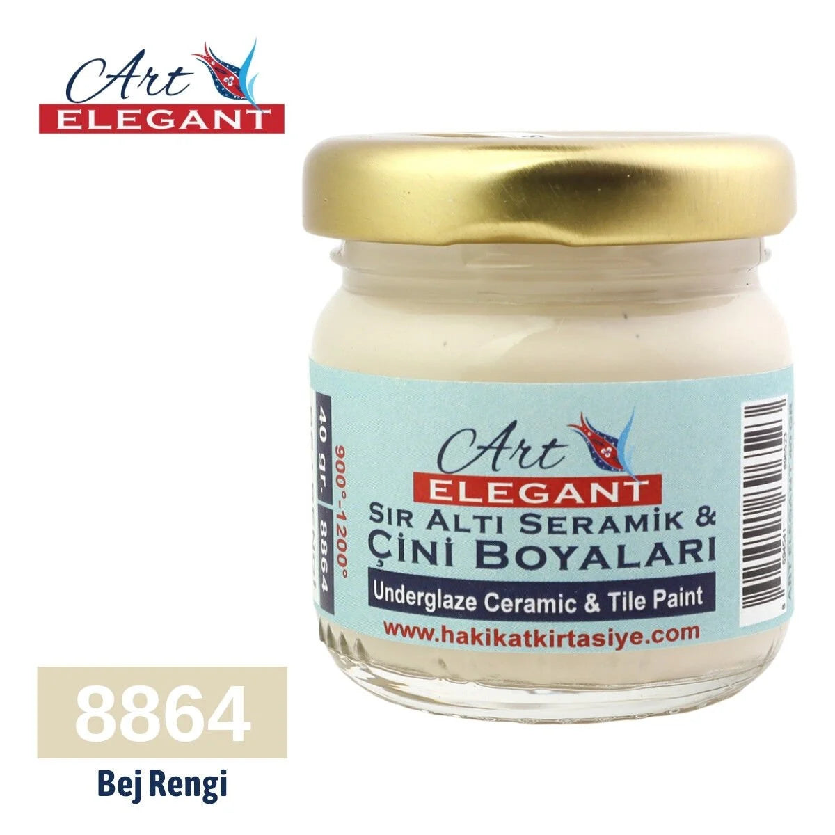 Art Elegant Seramik ve Çini Boya 40 gr 8864 Bej