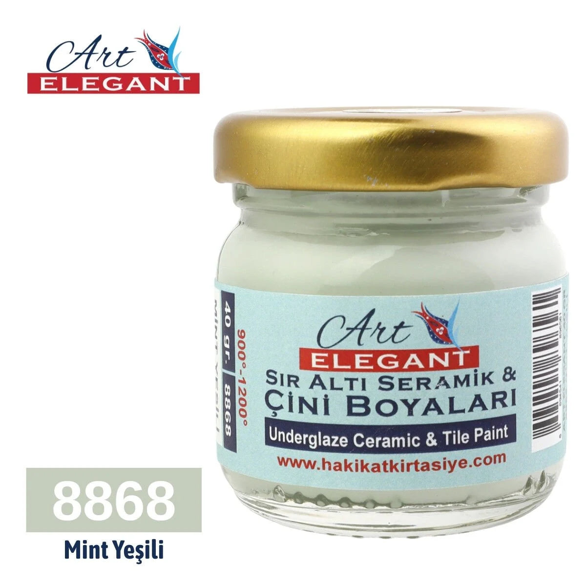 Art Elegant Seramik ve Çini Boya 40 gr 8868 Mint Yeşili