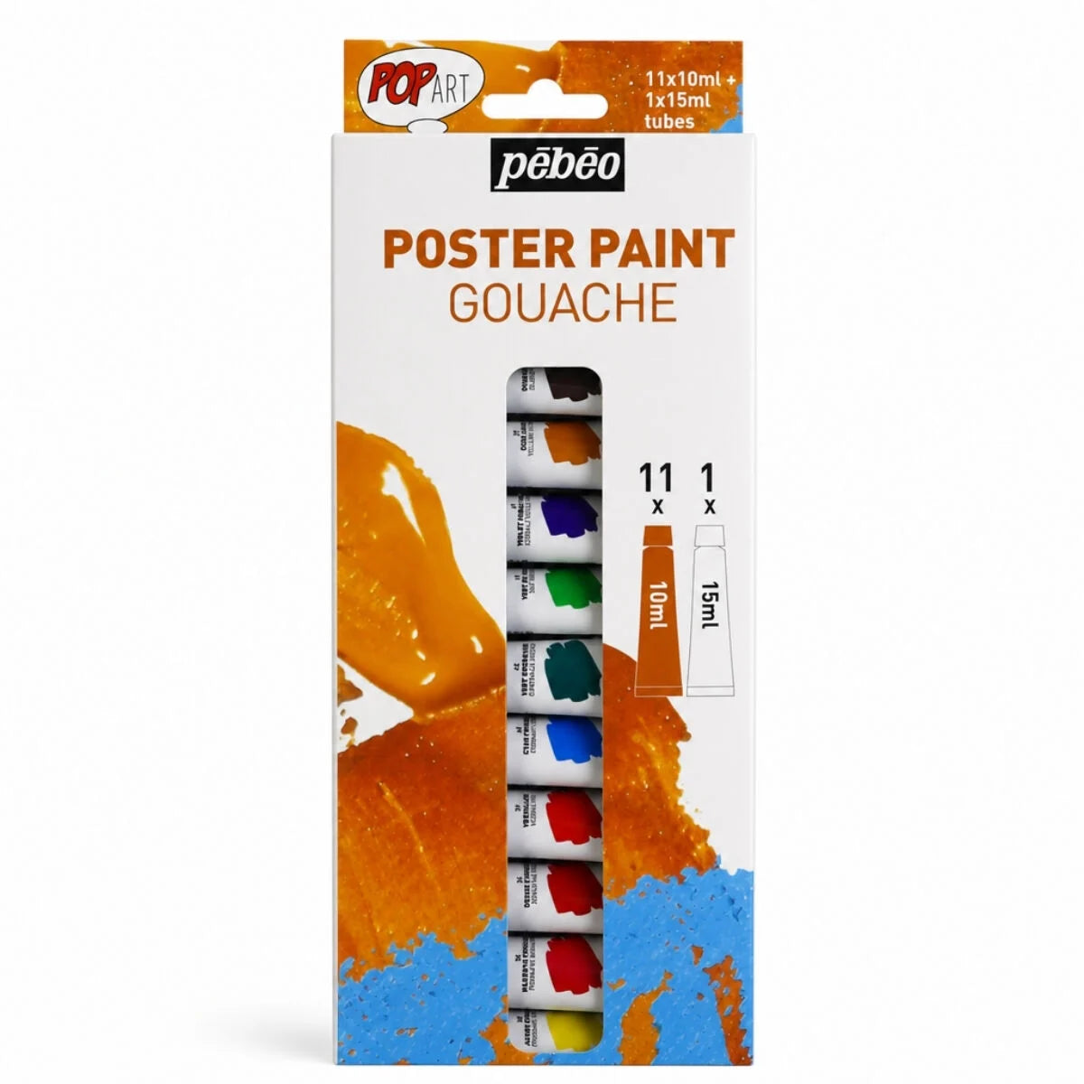 Pebeo Pop Art Guaj Boya Seti 11x10 ml + 1x15 ml