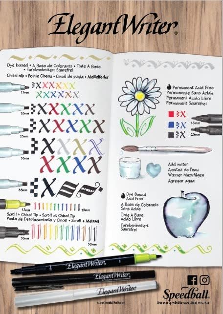 Speedball Permanent Elegant Writer Marker Set 4 Pcs