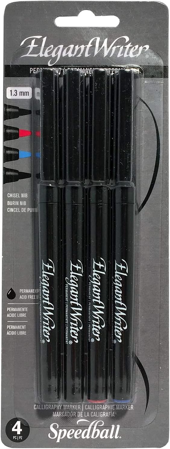 Speedball Permanent Elegant Writer Marker Set 4 Pcs