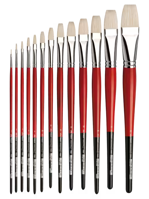 Da Vinci Maestro 2 Bristle Flat Long Handle Oil and Acrylic Paint Brush Series 7023 No:1
