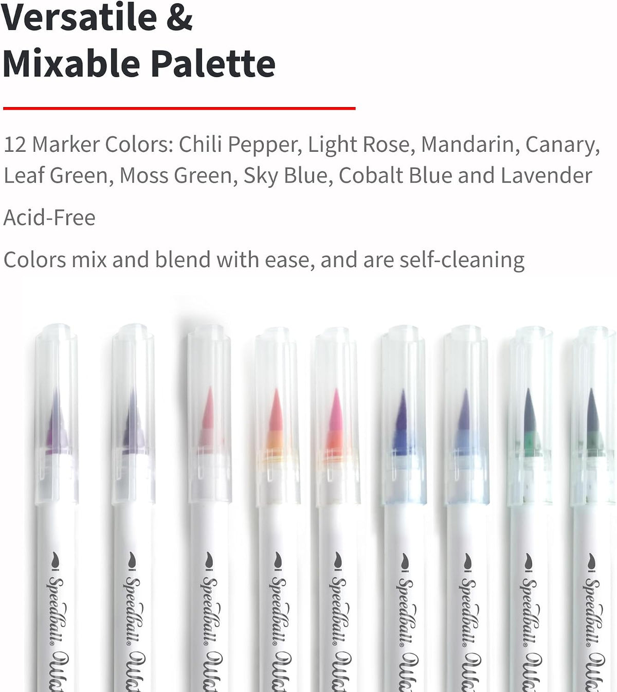 Speedball Fırça Uçlu Marker Set 12'li