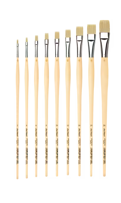 Da Vinci Synthetic Flat Acrylic and Oil Paint Brush Series 8329 No:6