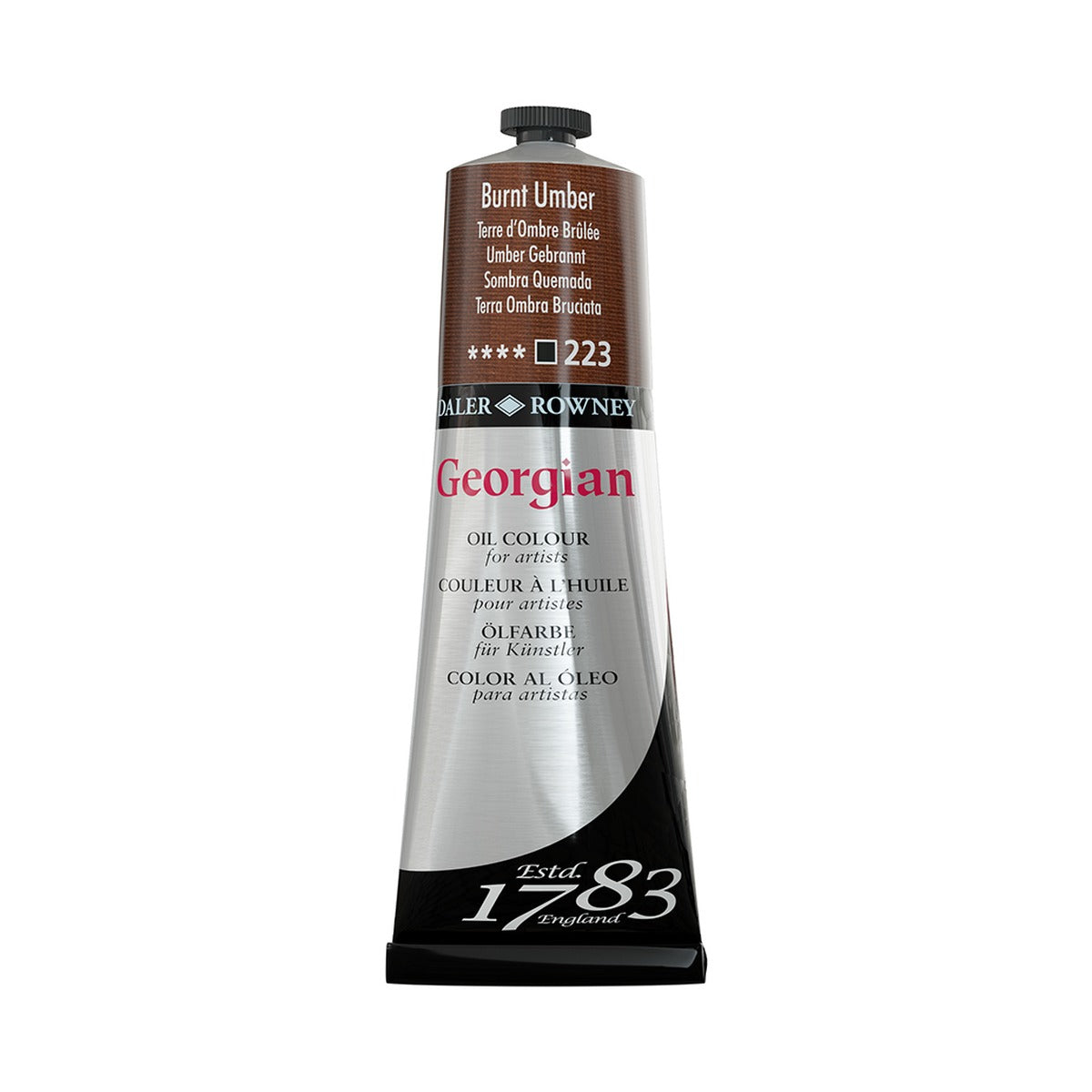 Daler Rowney Georgian Oil Paint 225 ml 223 Burnt Umber
