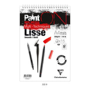 Clairefontaine Paint On Lisse Multi Techniques A4 250 gr 15 Yaprak Üstten Spiralli Defter