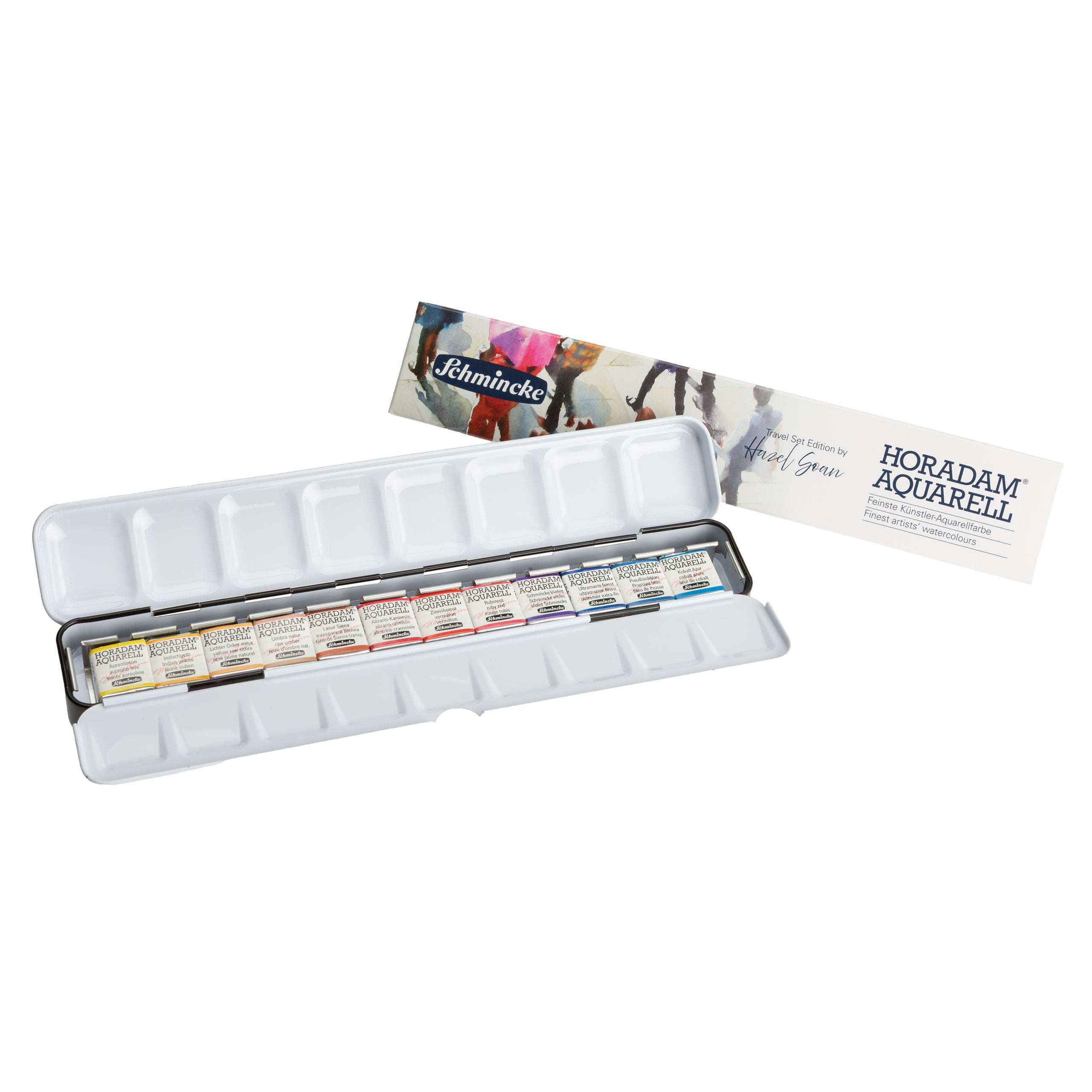 Schmincke Horadam Aquarell Artist Sulu Boya Hazel Soan Edition Metal Kutu Set  12 x Yarım Tablet