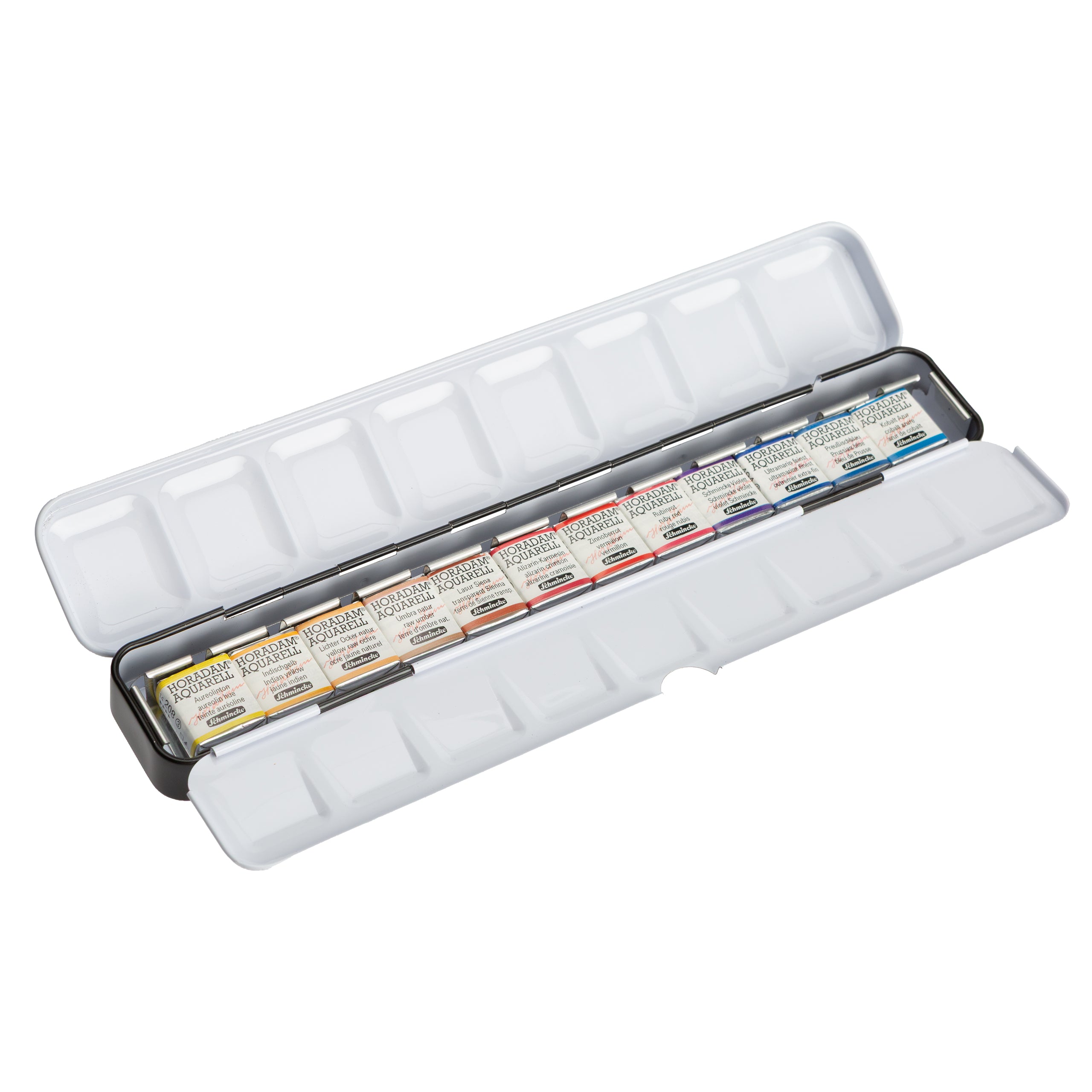 Schmincke Horadam Aquarell Artist Sulu Boya Hazel Soan Edition Metal Kutu Set  12 x Yarım Tablet