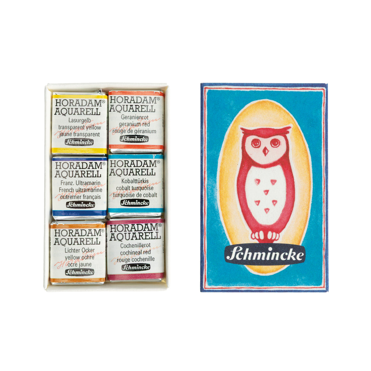 Schmincke Horadam Aquarell Artist Sulu Boya Matchbox Set 6 x Yarım Tablet