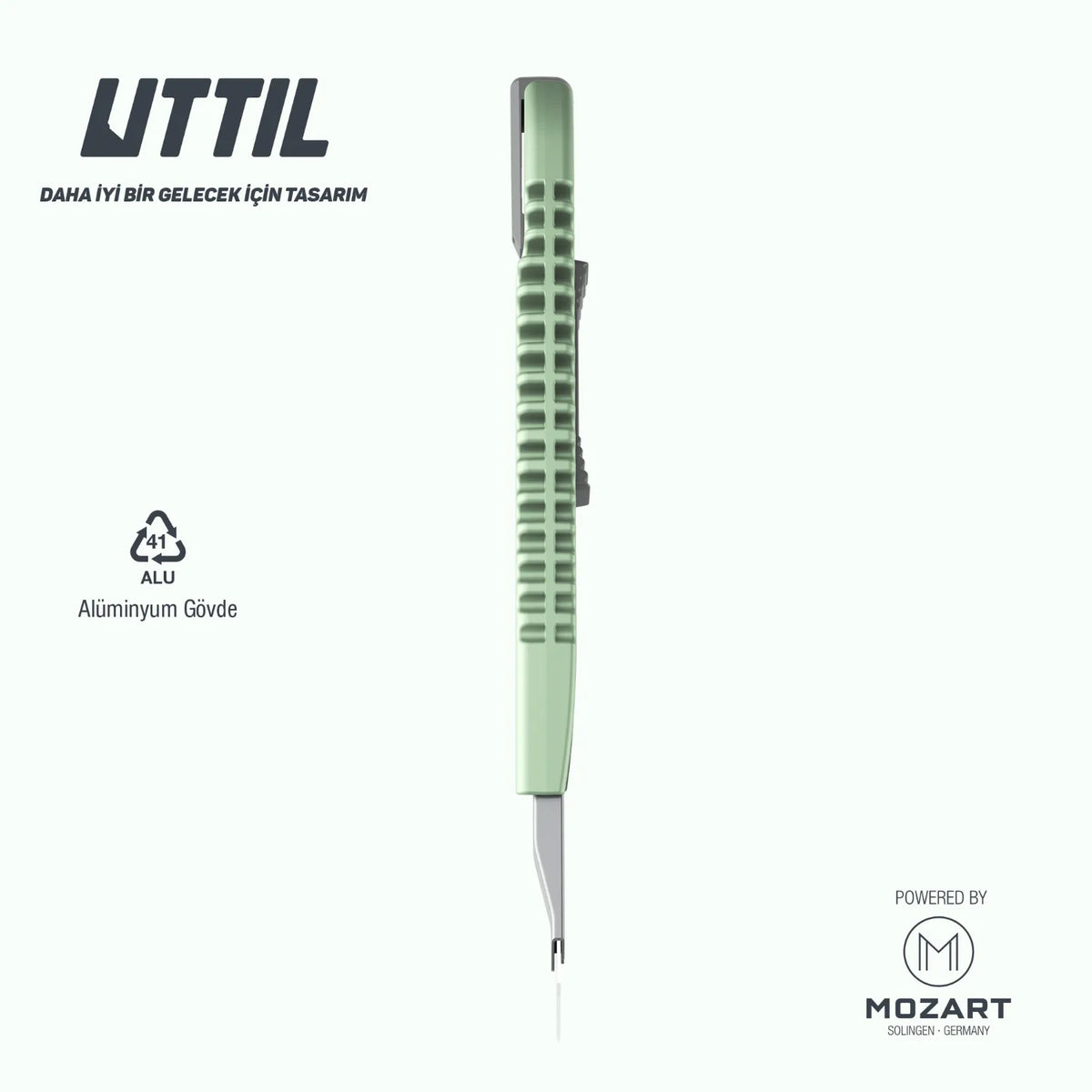 Mozart Uttil Alüminyum Gövde Oto-Kilit Maket Bıçağı 9 mm