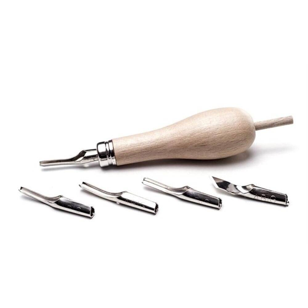 Abig Linoleum Cutting and Carving Set of 5