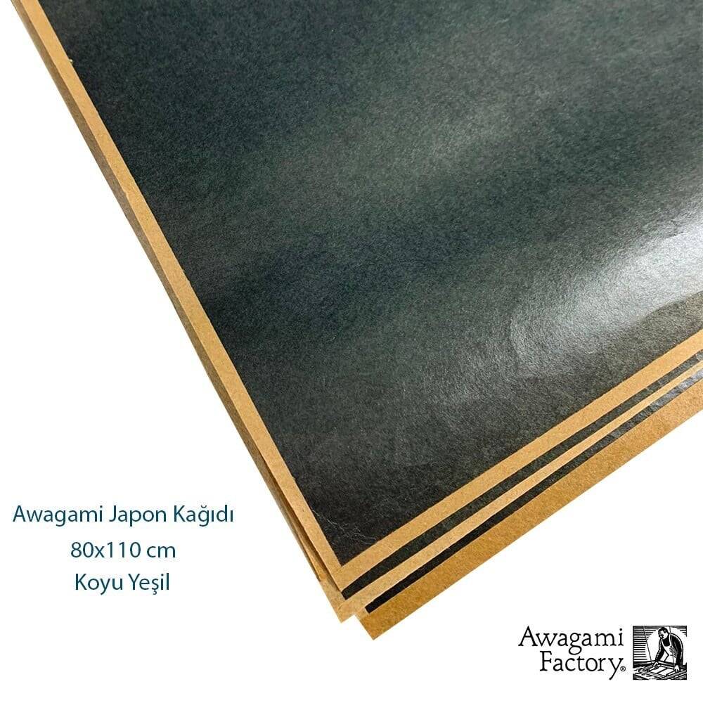 Ahar Awagami Japanese Paper 80x110 cm Dark Green 65 gr