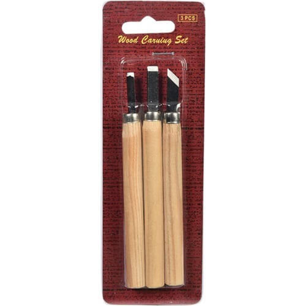 Wood Carving Set of 3