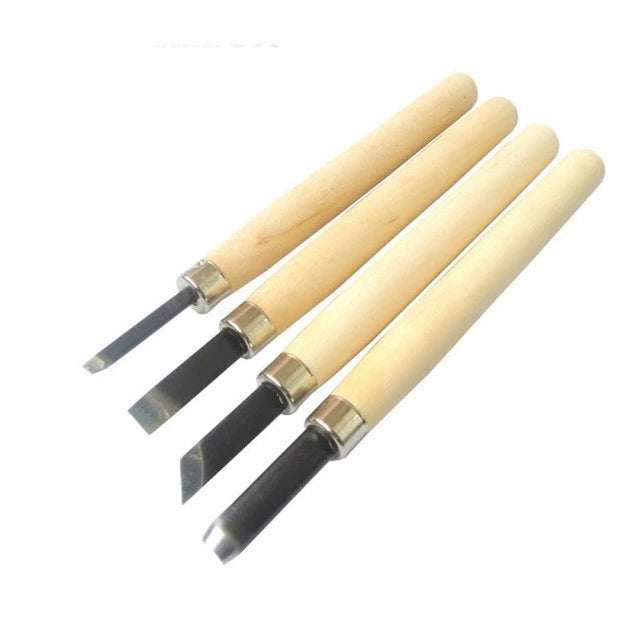 Wood Carving Set of 4