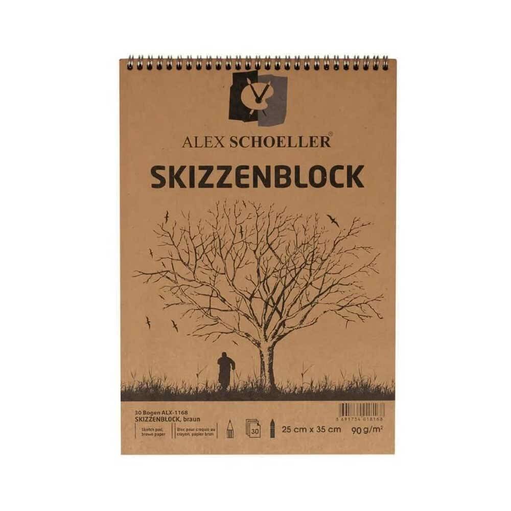 Alex Schoeller Kraft Drawing Book 25X35 cm 30 Sheets