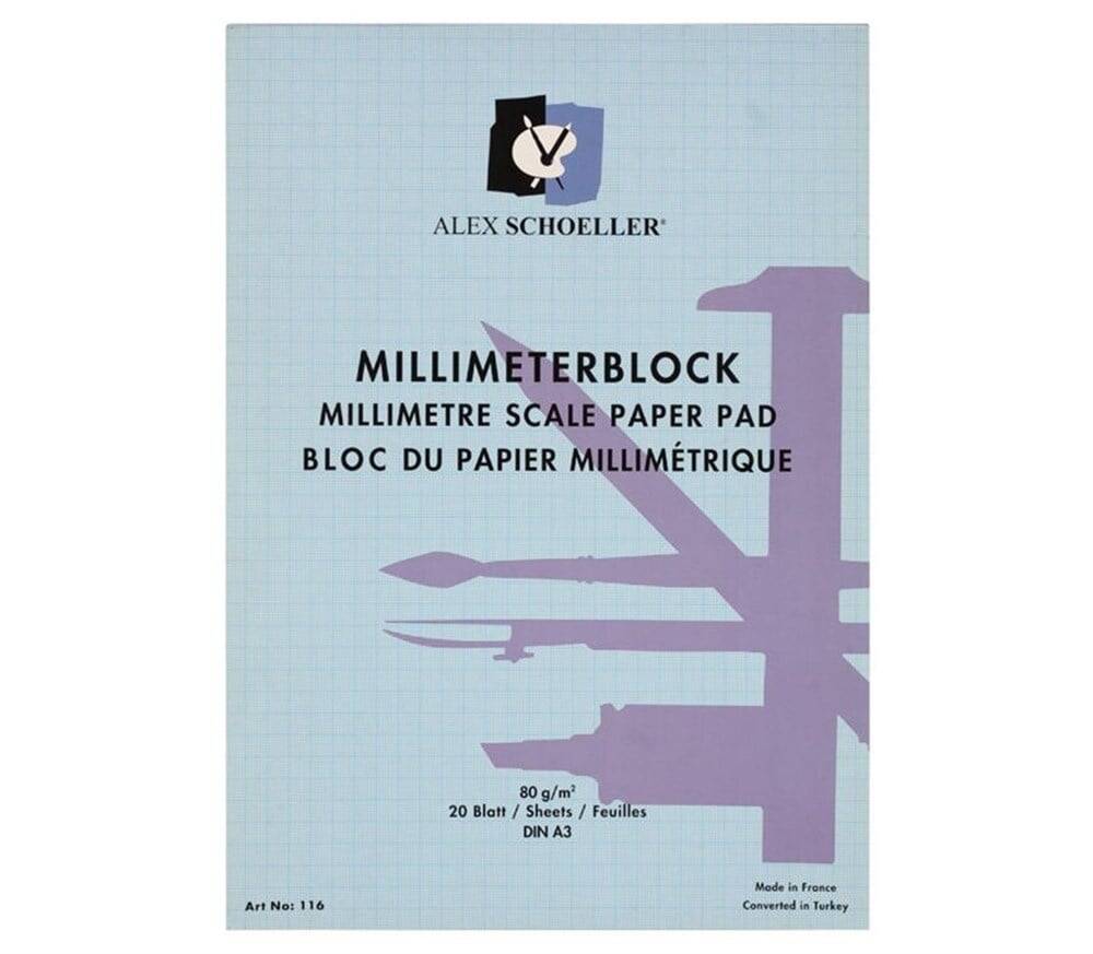 Alex Schoeller Millimetric Block Blue A3