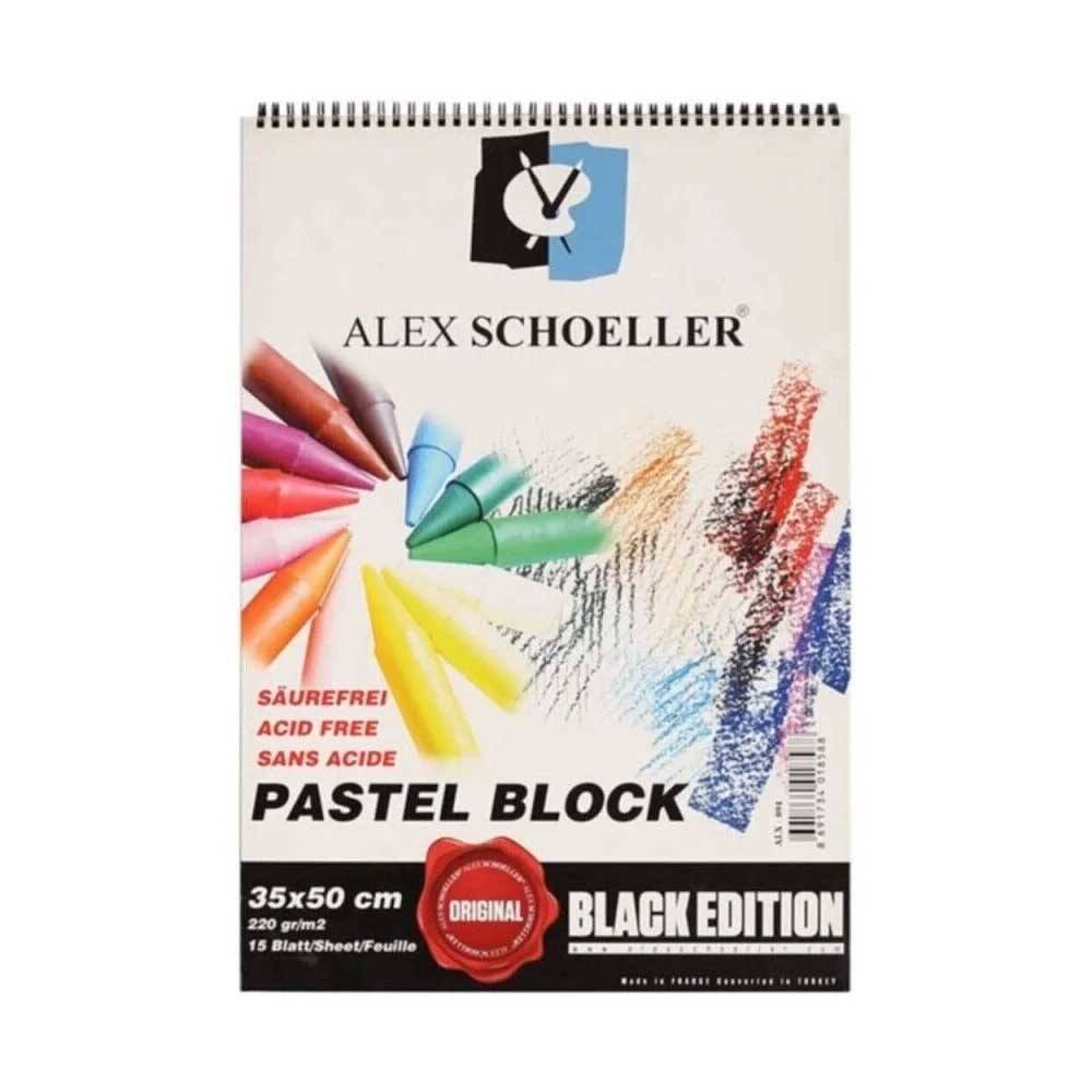 Alex Schoeller Resim Blok 35x50 220 Gr Pastel 15'li