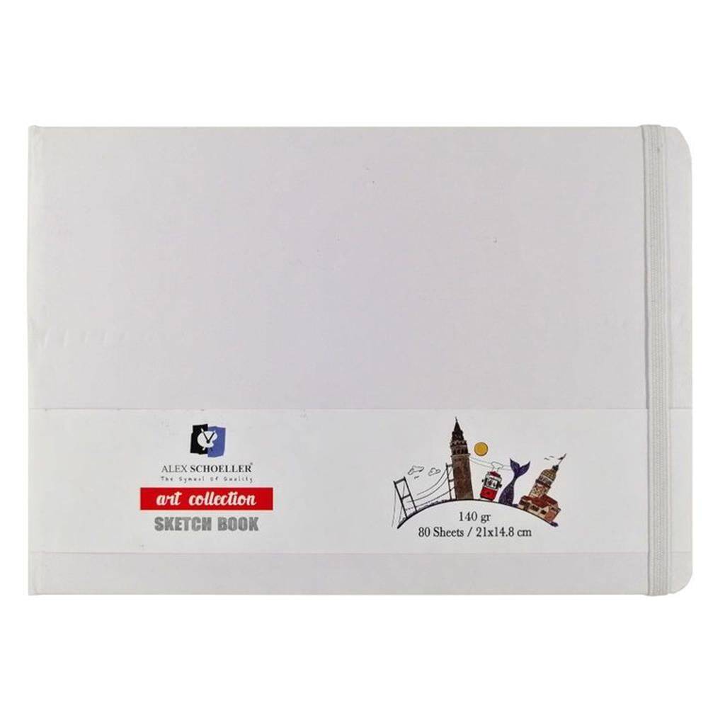Alex Schoeller Sketch Book Art Collection White 21x14.8 140 gr 80 Pages