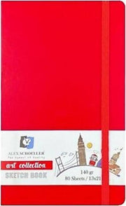 Alex Schoeller Sketch Book Art Collection Red 13x21 140 gr 80 Pages